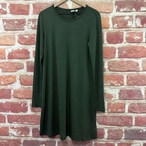 Gap Shirt Dress Women's M Tall Green Long Sleeve Casual Capsule Jersey Knit